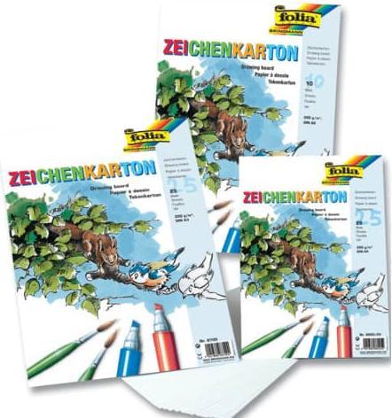 Produktbild Folia Zeichenkarton A2 10Bg weiss (120 g/m²)