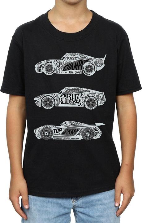 Immagine prodotto Disney Cars Text Racers Maglietta Ragazzi (140, 146)
