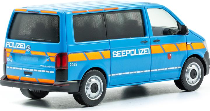 Actual product image Herpa VW T6 Transporter Lake Police Schwyz