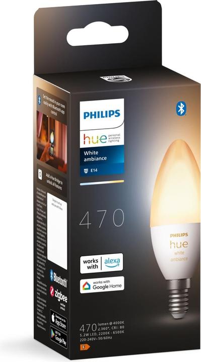 Actual product image Philips Hue White Ambiance BT (E14, 5.20 W, 470 lm, 1 x, G)
