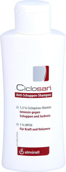 Almirall Ciclosan Anti-Schuppen-Shampoo, 100 ml Shampoo (100 ml, Flüssiges Shampoo)