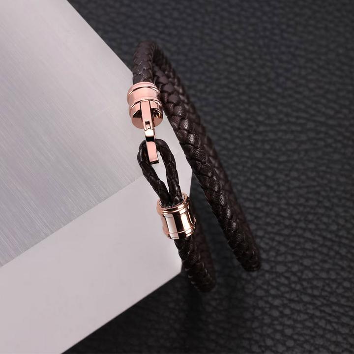 Actual product image Morellato Moody Brac Rg+Brown Leather 42 (42 cm, Stainless steel, Leather)
