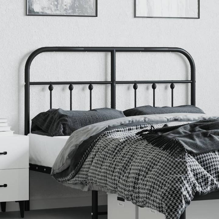Image du produit VidaXL Kopfteil Metall Schwarz 120 cm, Farbe: Schwarz, Material (125 x 3 x 100 cm)