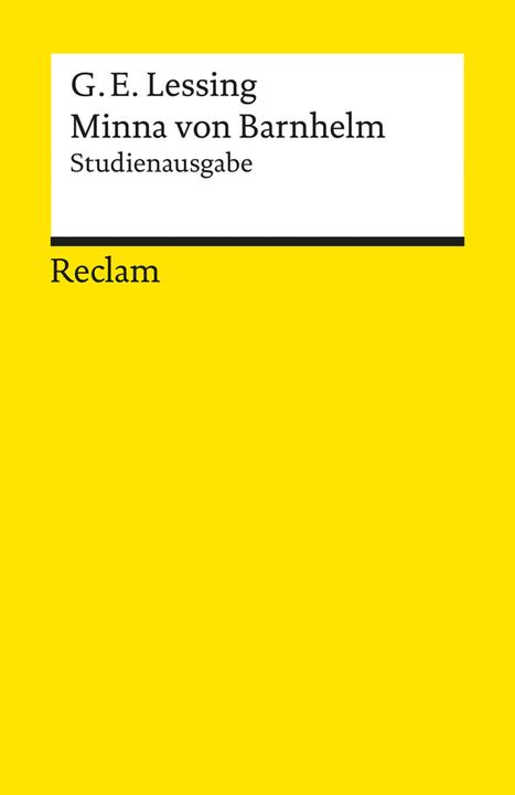 Produktbild Minna von Barnhelm, oder das Soldatenglück (Deutsch, Gotthold Ephraim Lessing, 2016)