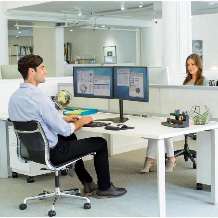 Actual product image Fellowes Freestanding Double Monitor Arm Professional Series (Table, 27")