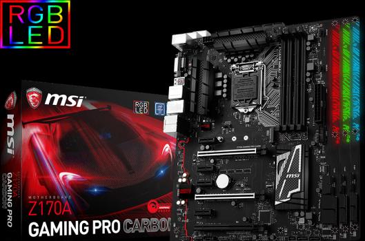 Produktbild MSI Z170A Gaming Pro Carbon (LGA 1151, Intel Z170, ATX)