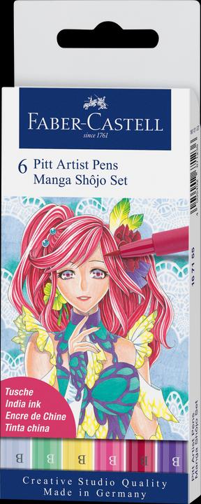 Actual product image Faber-Castell Pitt Artist Manga Shôjo (Multicoloured, 6 x)
