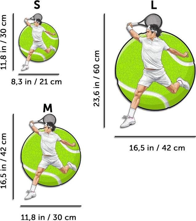 Produktbild Iconic Roger Federer - Tennis - Holz Puzzle Grösse M (270 Teile) (270 Teile)