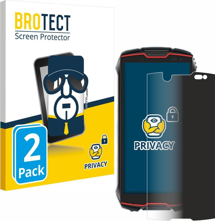 Actual product image BROTECT Anti-spy privacy film Blue light protection film (2 Piece, Cubot King Kong Mini 2 Pro)