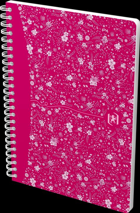 Image du produit Oxford FORME FLORALE - Livre en spirale (A5, Quadrillé, Couverture rigide)