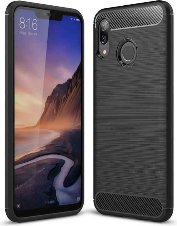 Produktbild König Design Hülle Handy Schutz für Huawei Nova 3 Case Cover Bumper Carbon Optik TPU Schwarz (Huawei Nova 3)