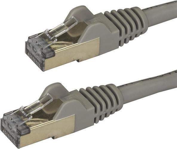 Actual product image StarTech Patch Cable Cat6a 2m Grey (STP, CAT6a, 2 m)