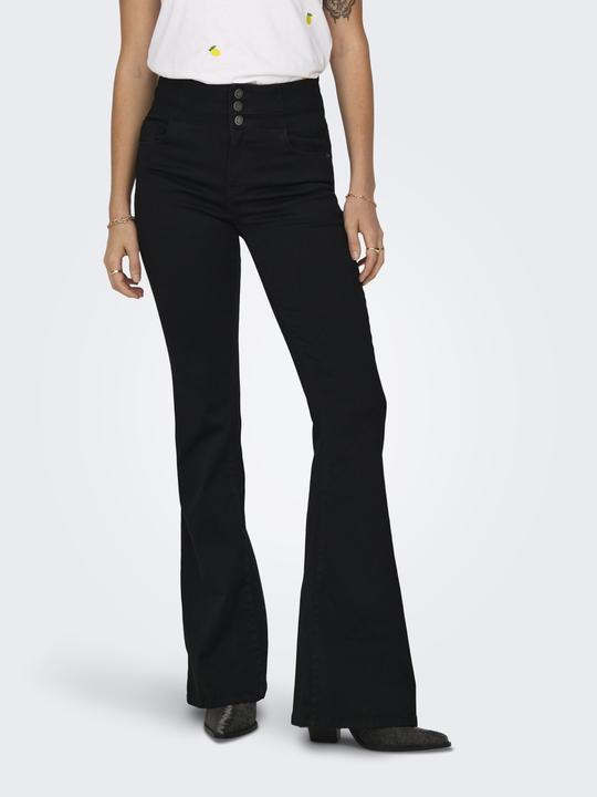 Only ONLCHERYL Hohe Taille Ausgestellt Jeans Schlaghosen-Jeans (W28/L32)
