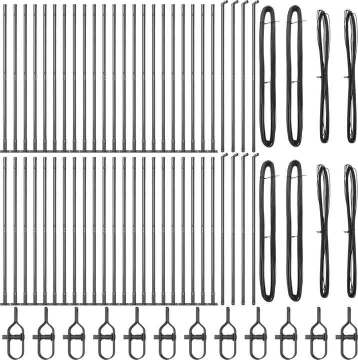 Produktbild VidaXL Zaunpfosten Set aus 104 Grau Beton 3,2 x 3,2 x 83,5 cm