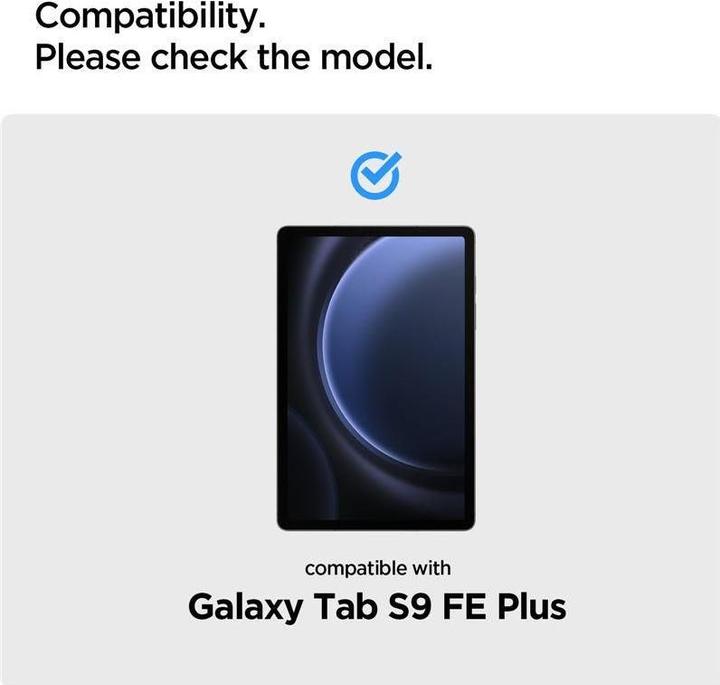 Actual product image Spigen Glas.tR Slim tempered glass for Samsung Galaxy Tab S9 FE+ 12.4" X610 / X616B (1 Piece, Galaxy Tab S9 FE+)