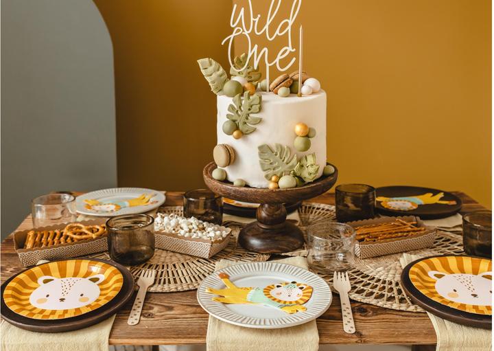 Image du produit Partydeco Assiette jetable Lion 18 cm, 6 pièces, jaune (6 x)