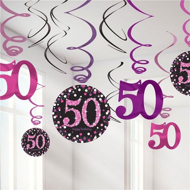 Produktbild Amscan Dekoration Rosen 50 Jahre "Alles Gute zum Geburtstag"