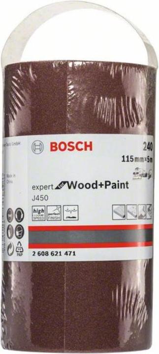 Produktbild Bosch Professional Zubehör Schleifblatt J450 Expert for Wood and Paint, 115 mm x 5 m, G240 (240)