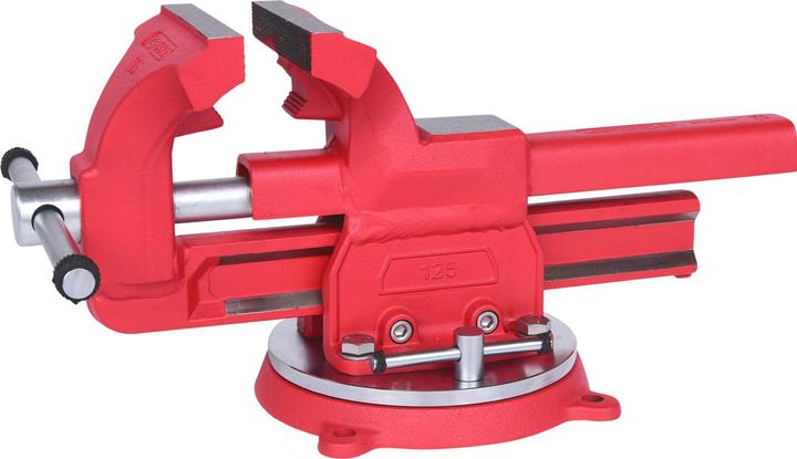 Image du produit KS Tools Etau parallèle avec plateau tournant, longueur de mors 120 mm, avec mors tubulaire (120 mm)
