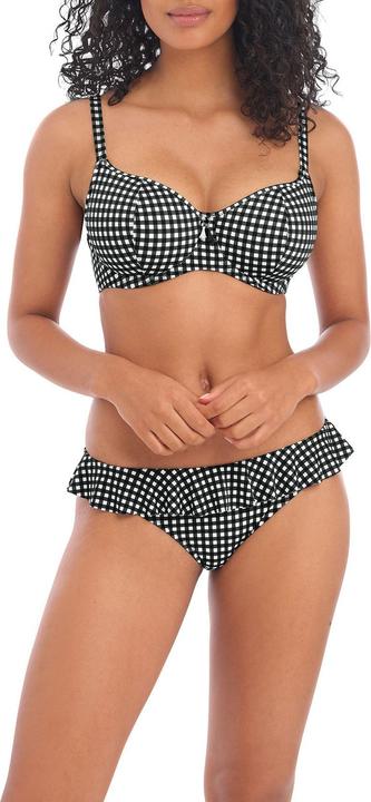 Actual product image 's sweetheart neckline swimsuit top check in