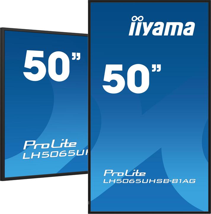 Actual product image iiyama 50" 3840x2160, UHD VA panel, Haze 25%, 8 (3840 x 2160 Pixels, 49.50")
