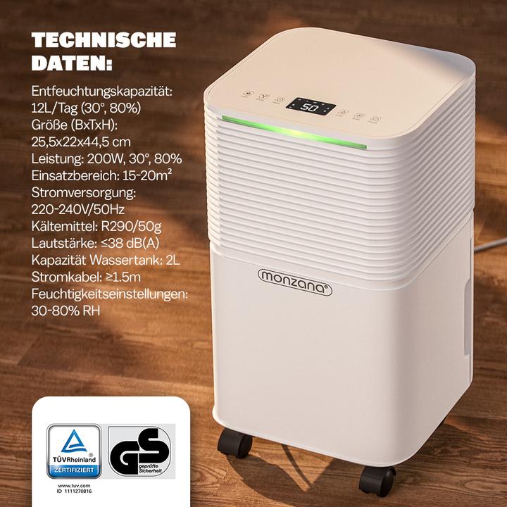 Actual product image Monzana Purificateur d'air (20 m², 12 l/24h)