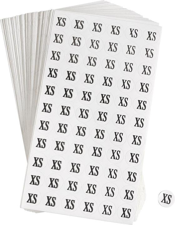 Produktbild VBS XXL Konfektionsgrösse-Aufkleber, 3960 Stück