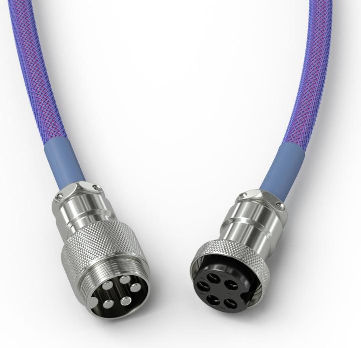 Immagine prodotto Glorious GMMK Coiled Cable Nebula, cavo a spirale, USB-C/USB-A - viola/argento