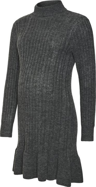 Produktbild Mamalicious Normal geschnitten Rollkragen Gerippte Ärmelbündchen Schmale Ärmel Kurzes Kleid Strickkleid (XS)