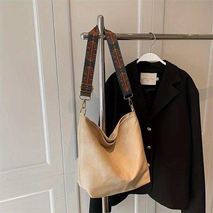 Actual product image Only-Bags.Store Vintage large capacity hobo bag, retro shoulder bag, women's bohemian handbag & purse