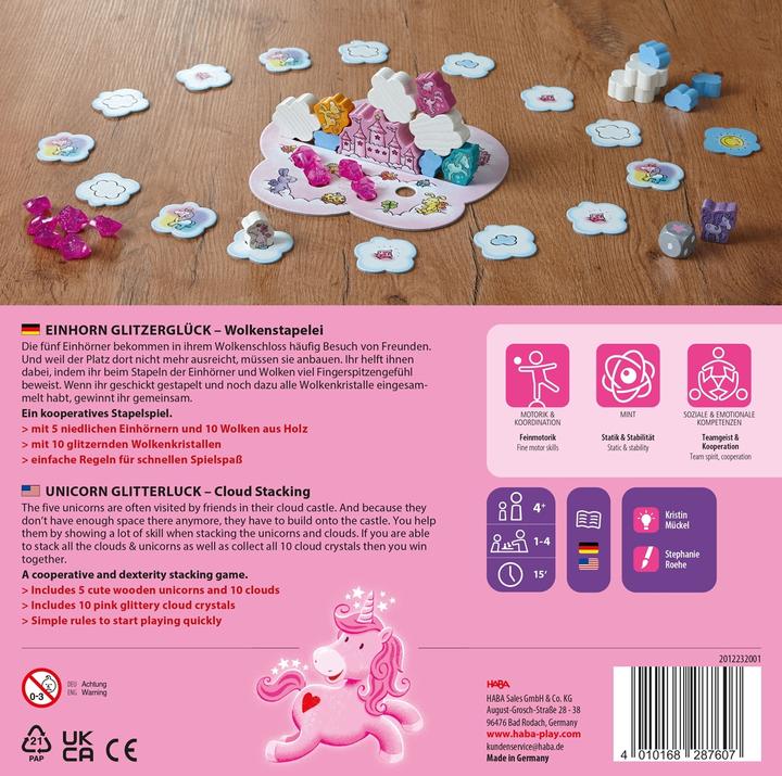 Image du produit Haba Einhorn Glitzerglück Die Wolkenstapelei (Allemand)