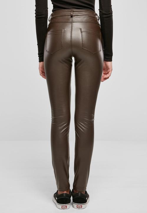 Produktbild Urban Classics Ladies Mid Waist Synthetic Leather Pants (27)