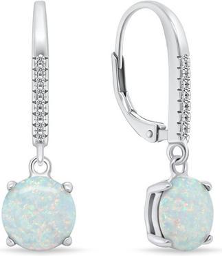 Image du produit Brilio Silver - Beautiful silver earrings with opals EA1166W