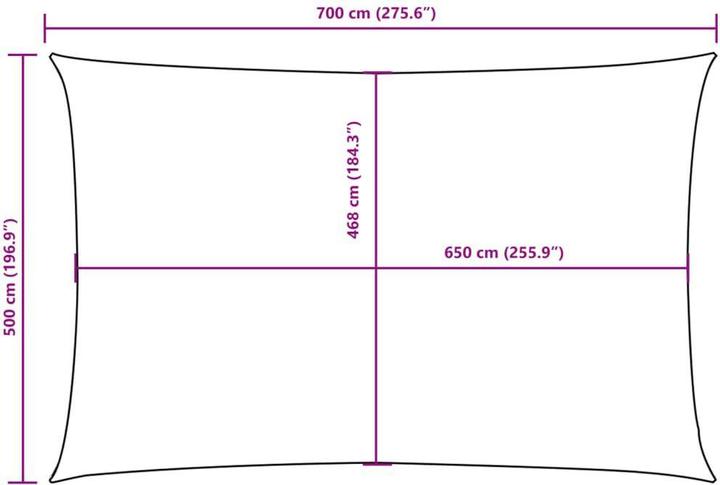 Actual product image VidaXL Sonnensegel (500 x 700 cm)