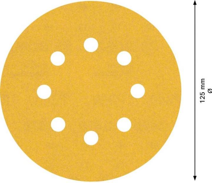 Image du produit Bosch Professional Zubehör EXPERT C470 Papier abrasif à 8 trous pour ponceuse excentrique, 125 mm, G 240, 50 pcs. (240)