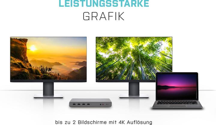 Image du produit i-tec Dock double 4K USB 3.0 / USB-C (USB-C, 6 Ports)