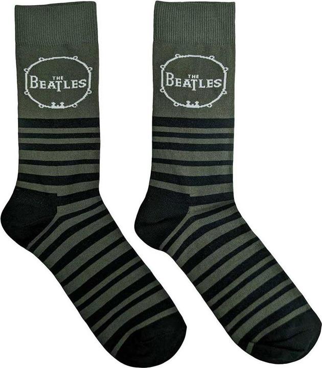 Actual product image The Beatles Unisex Adult Drum & Stripes Socks (39.5 - 45.5)
