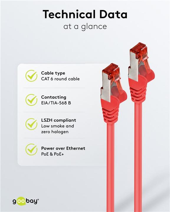Image du produit Goobay Câble de réseau (S/STP, CAT6, 5 m)