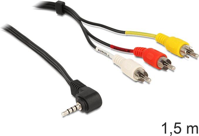 Produktbild Delock 3in1 Klinke – Cinch (1.50 m, 3.5mm Klinke (AUX), Cinch)