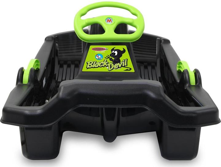 Produktbild Jamara Snow Play Bob Black Devil 84cm schwarz mit Lenkrad und Bremse