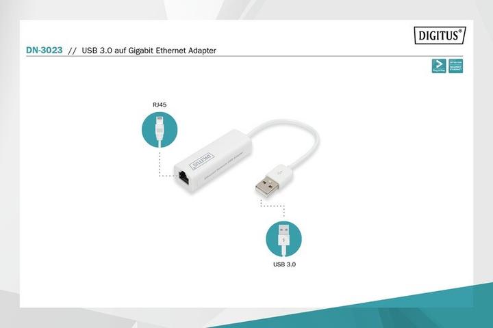 Produktbild Digitus Dn-3023 (USB 3.0, RJ45 (1x))
