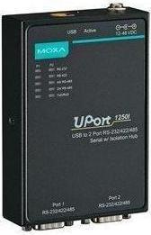 Produktbild Moxa UPORT 1250I - USB zu 2-Port RS-232422485 serieller Hub mit 2 kV Isolierung (USB-A, 2 Ports)