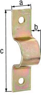 Actual product image Alberts Pipe clamp 23 mm fr 3/4 inch, galvanised yellow
