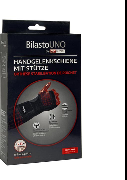 Produktbild Bilasto Uno Handgelenkschiene rechts mit Stütze (One Size)
