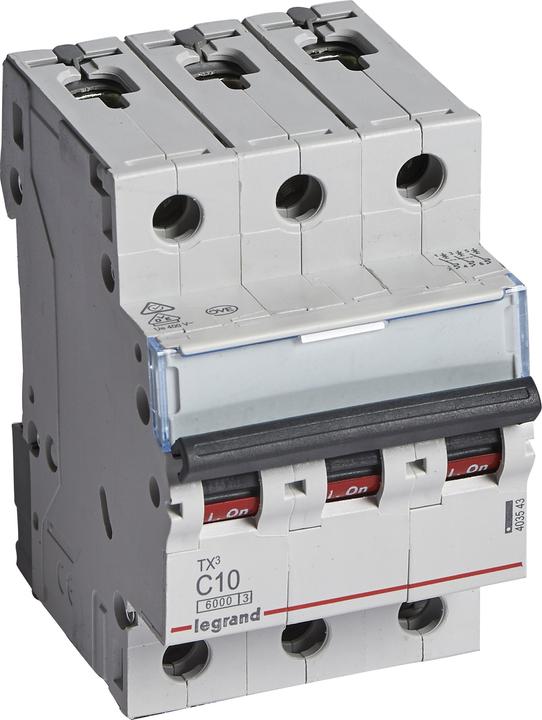 Image du produit Legrand Disjoncteur de protection de ligne Tx3 403543 Ls C10A 3P 6Ka 3M 403543