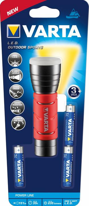 Actual product image Varta Outdoor Sports F10 (12.20 cm, 235 lm)