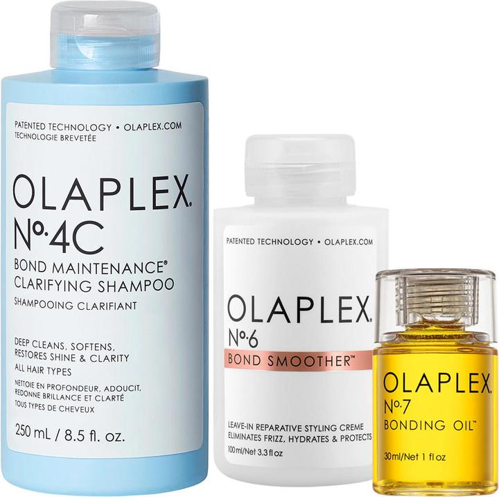 Actual product image Olaplex Protect & Shine Set No.4C Shampoo + No.6 Leave In + No.7 Hair Oil (Hair care set)