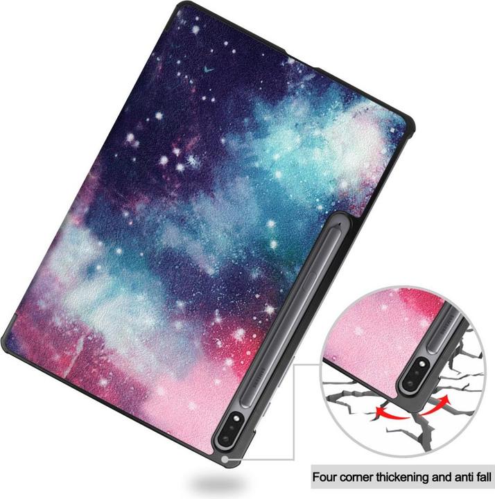 Image du produit Cover-Discount Galaxy Tab S7+ (12.4) - Étui intelligent à trois volets Universe (Galaxy Tab S7 FE)
