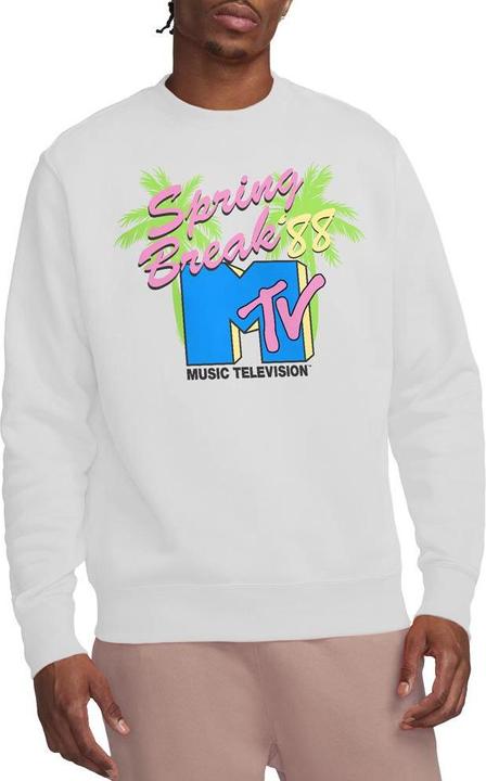 Actual product image MTV Unisex Adult Spring Break Neon Palm Trees Sweatshirt (L)