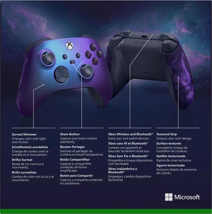 Image du produit Microsoft Manette sans fil Xbox - Stellar Shift (édition spéciale) (PC, Xbox Series X, Xbox One X, Xbox One S, Xbox Series S)